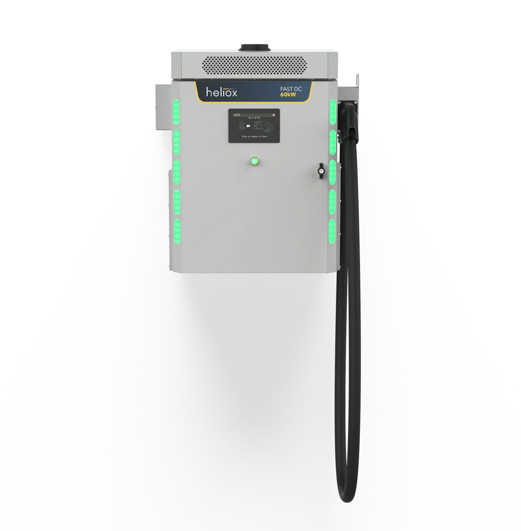High-Power 60 kW Heliox EV Charger for Buses, Trucks & Cars
